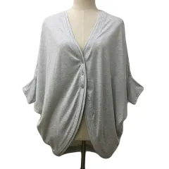 キューティーブロンド Cutie Blonde カーディガン Vネック 無地 杢 ドルマンスリーブ 七分袖 F グレー