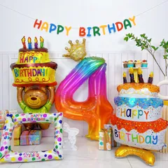 飾り バースデー 誕生日バルーン 誕生日グッズ パーティーグッズ 大人 おしゃれ 男の子 女の子 飾り付け 写真撮影 誕生日 4歳