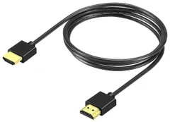 HDMIケーブル 1m 極細3.2mm スーパースリム HDMI2.0 ハイスピード 4K/60Hz 3D対応 テレビ・モニター・PC・PS5・Switch・ゲーム機対応 