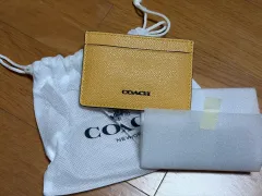 COACH コーチ カードウォレット イェロー + ダストバッグ 新品