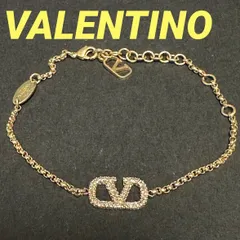 ヴァレンティノ　VALENTINO　ブレスレット　スワロフスキー　クリスタル　Vロゴ　シグネチャー　GP　ラインストーン　ゴールドのサムネイル