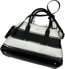 【美品】LAUREN RALPH LAURENローレンラルフローレン　ショルダーバッグ　ハンドバッグ　ブラックホワイト　レディース【ZY11】のサムネイル