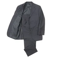 【SALE】BURBERRY BLACK LABEL バーバリー ブラック レーベル スーツ セットアップ テーラード 3B ジャケット スラックス 2タック テーパード super100s タスマニアウール100％ メンズ 36R チャコールグレー