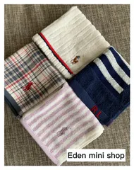 プレゼントに最適　Eden mini shopラルフローレン　ミニタオル　ハンドタオル　ガーゼハンカチ　ギフト メンズ　レディース　RALPH LAUREN 四枚枚セット