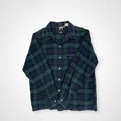 XLARGE エックスラージ / 旧タグ オープンカラーネルシャツ ブラックウォッチ SIZE：Lのサムネイル