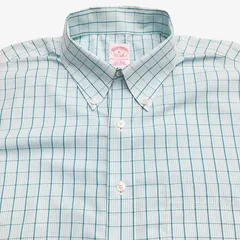 【XL】Brooks Brothers（ブルックスブラザーズ）ポロカラーBD（ボタンダウン）シャツ チェック / Non-Iron / American Supima Cotton 100% ポケット付 マレーシア製 メンズXL相当