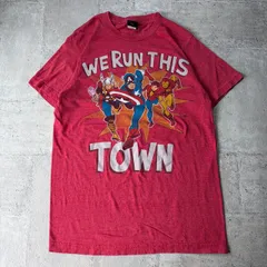 O-1135 キャラクター MARVEL Avengers We Run This Town グラフィックプリントTシャツ サイズS