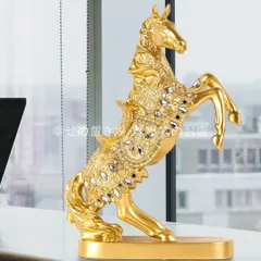 馬 うま ゴールド 金色 置物 オブジェ 開運 運気アップ 恋愛運 結婚運 対人運 仕事運 金運  エネルギー 浄化 幸運 開運 厄除け インテリア オフィス 寝室