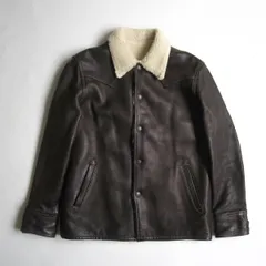 【美品】THE FLAT HEAD【ディアスキン レザー ボア ジャケット】36 フラットヘッド ブラック 26031041のサムネイル