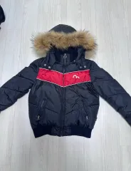 EVISU エヴィス WHO フード ダウン アウター ブラック