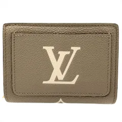 ルイヴィトン LOUIS VUITTON ポルトフォイユ・クレア 二つ折り財布 モノグラム アンプラント M82370 ベージュ RFID バイカラー【中古】