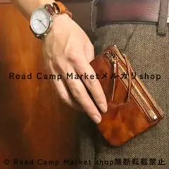 ミニウォレット ヴィンテージ風 本革 カードホルダー トップグレインレザー ダブルジッパー ベジタブルタン ダブルファスナー コインケース 小銭入れ コンパクト財布 ディストレス加工 ハンドメイド 薄型 軽量 メンズ レディース おしゃれ 高品質