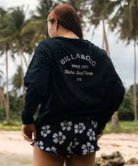 2026春夏 新品【BILLABONG/ビラボン】【水陸両用】MORFY LOGO BOAT NECK ラッシュガード ロンT BLK レディース BG013856