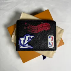 { OS / 限定モデル } Louis Vuitton ルイヴィトン X NBA エヌビーエー モノグラム マルチ マルチプル ウォレット 二つ折り財布