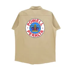 POWELL PERALTA SHORT SLEEVE SHIRTS パウエルペラルタ 半袖シャツ SUPREME WORK KHAKI　スケートボード スケボーのサムネイル