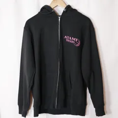 (^w^)b 【希少】ATAMI TRICKIES ジップアップパーカー XL ブラック ピンク OM11889WT