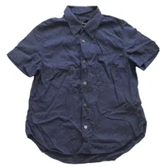 tricot COMMEdesGARCONS トリココムデギャルソン TK-B041 半袖シャツ トップス コットンリネン ネイビー サイズM レディース 【中古】