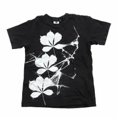 BLACK COMMEdesGARCONS ブラックコムデギャルソン 1I-T001 22SS フラワー プリント Tシャツ 半袖 ブラック S メンズ 【中古】