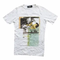DSQUARED2 ディースクエアード プリント Uネック Tシャツ 半袖 トップス ホワイト サイズXXS 75GC083622844 メンズ 【中古】
