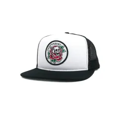 INDEPENDENT MESHCAP インディペンデント メッシュキャップ DRESSEN SKULL ROSE TRUCKER SNAPBACK WHITE/BLACKのサムネイル