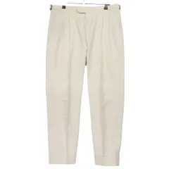 GERMANO ジェルマーノ  2タック テーパード スラックス パンツ サイドアジャスター トラウザー 46/M アイボリー メンズ 【中古】のサムネイル