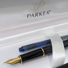 【成】未使用 PARKER パーカー 18Kペン先 F 万年筆 ソネット ブラック 18金 K18【5650MO】D5