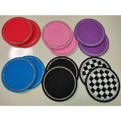 （4枚セット）【自動車用】色の組み合わせ自由！コースター　ドリンクホルダー