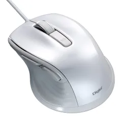 Digio2 F_line 5ボタンBlue LED マウス 小型 有線 静音 ホワイト 48398 [ホワイト] [Sサイズ] [有線]