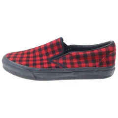 NUMBER (N)INE (ナンバーナイン) Slip-on エミリー期 バッファローチェック柄スリッポン ローカットスニーカー シューズ ブラック/レッドのサムネイル