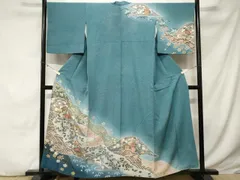 平和屋着物■訪問着　道長御所車花文　暈し染め　金彩　正絹　逸品　CABE3462ev