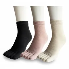 5本指ソックス レディース シルク混 冷え取り靴下 5本指 靴下 婦人 絹 3足セット（色はお任せ）A15 