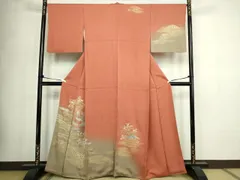 平和屋着物■訪問着　風景文　暈し染め　金彩　正絹　逸品　DABD3340sf