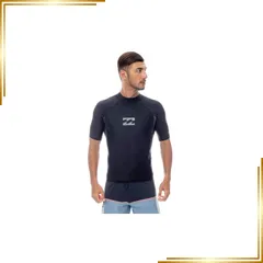 【新品】 [ビラボン] ハイネック半袖ロゴラッシュガード 1