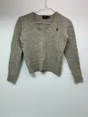 POLO RALPH LAUREN ポロラルフローレン Vネック ケーブル ニット S
