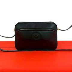 極 美品 GUCCI グッチ オールドグッチ ヴィンテージ GG ロゴ レザー 本革 ミニ ショルダーバッグ ポシェット サコッシュ ブラック 65518