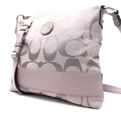 COACH y2k shoulder bag signature purple canvas コーチ ショルダーバッグ
