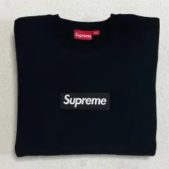 XL Supreme 15FW ボックスロゴ クルーネック ブラック