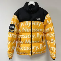 XL シュプリーム THE NORTH FACE ザノースフェイス 15FW レタリング Nuptse(ヌプシ) イェロー