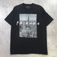 P57】00s FRIENDSフレンズオフィシャルロゴ海外ドラマTeeブラック 