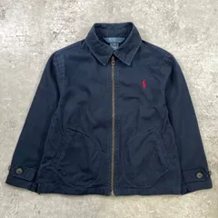 kids Polo by Ralph Lauren ラルフローレン スイングトップ  5歳 キッズ  サイズ110-120cm相当 古着 キッズ ボーイズ ガールズ 子供服 ラルフローレン ワンポイントロゴ 紺色のサムネイル