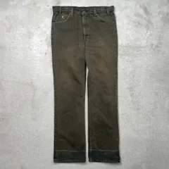 レアカラー 90年代 USA製 Levi's リーバイス 517 フレアデニムパンツ カラーデニム メンズW36 古着 90s ヴィンテージ VINTAGE ブーツカット アメカジ オレンジタブ ジーンズ オリーブグリーン 緑色