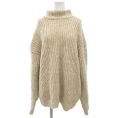 ニコアンド Niko and.. セーター ウール M ベージュ ハイネック 長袖 リブ編み /SC ■ECG003