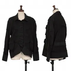 イッセイミヤケISSEY MIYAKE A-POC 製品染め断ち切りパッチワークジャケット 黒2のサムネイル