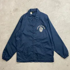 70年代 USA製 三角ランタグ Champion チャンピオン カレッジロゴプリント ナイロンコーチジャケット メンズL相当 古着 60s 70s 