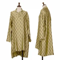 イッセイミヤケISSEY MIYAKE バイアスチェックロングシャツコート ブロンズ9のサムネイル