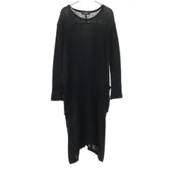 ZUCCa ズッカ 日本製 長袖 ニット切替 ワンピース M ブラック レディース 古着