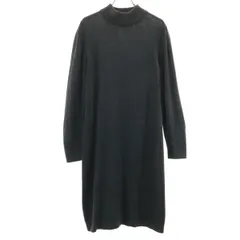 Lennie for Nina Leonard ニーナレナード 長袖 ニット ワンピース M チャコールグレー レディース 古着