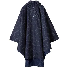 [Wpc.] レインポンチョ ドットスター ネイビー レディース レインコート リュックを背負ったままでもOK アウターの上から羽織れる アウトドア レジャー フェス おしゃれ 可愛い 女性 通勤 通学 R003-070-201 [ドットスターネイビー]