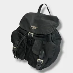 PRADA プラダ ナイロンリュック トライアングル リュックサック ブラック バックパック マルチポケット ナイロン