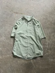 L.L.Bean エルエルビーン 半袖ボタンダウンシャツ ストライプ グリーン